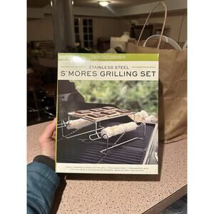 S'mores Stainless Steel Grilling Set Charcoal Companion New